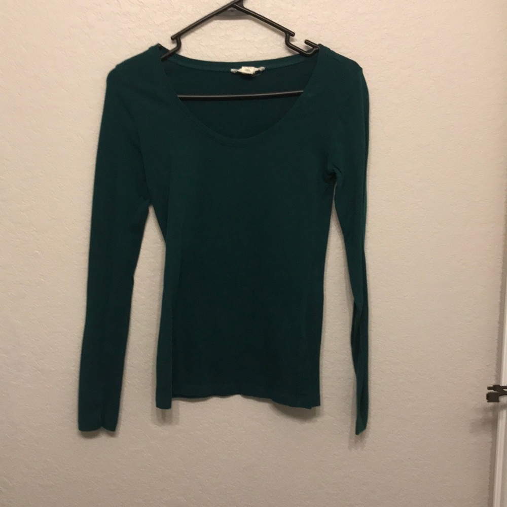 Emerald long-sleeve fitted shirt